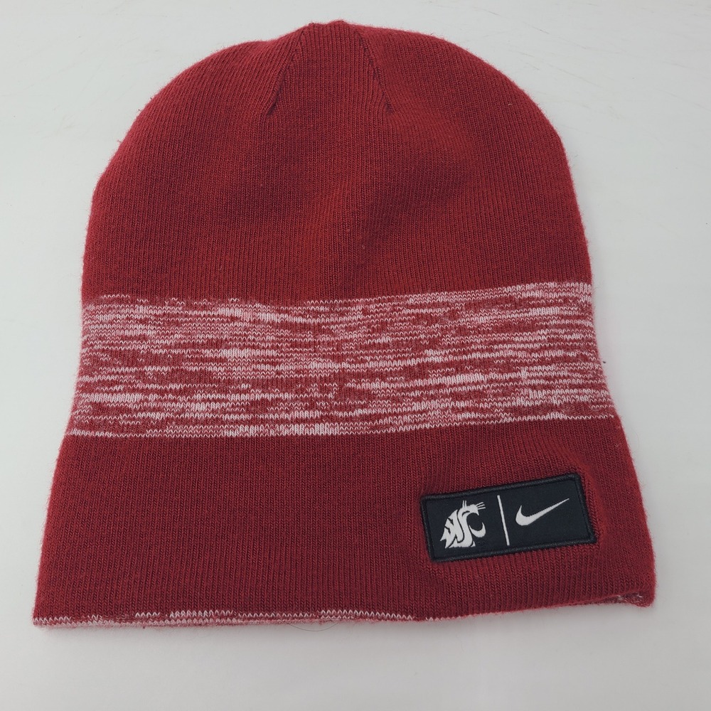 Washington State Cougars Hat Beanie Nike Red White NCAA Reversible Stocking Cap